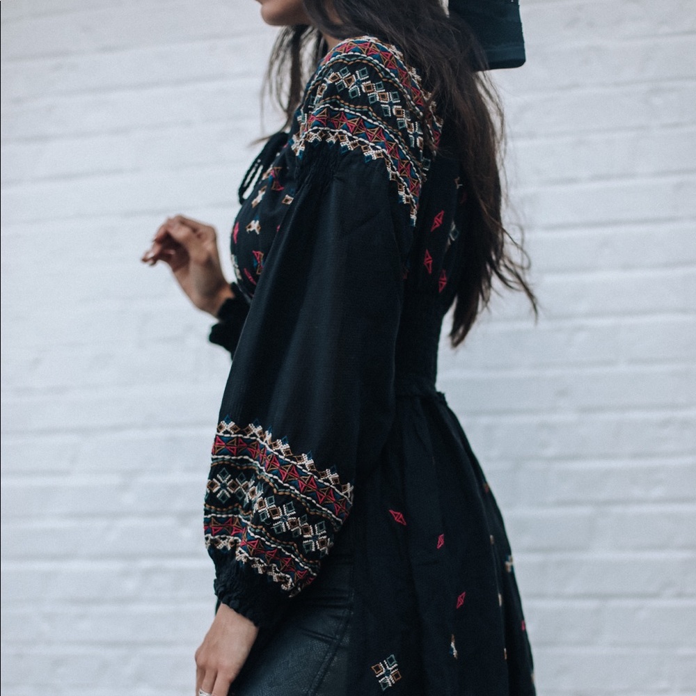 FREE PEOPLE embroidered top